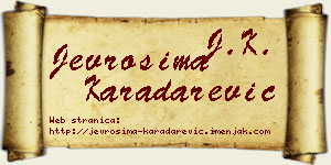 Jevrosima Karadarević vizit kartica